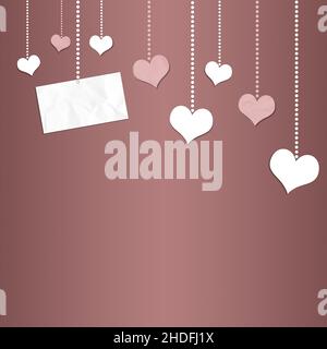 coeur, décoration, valentin, courrier, coeurs,décorations, saint-valentin, saint-valentin, saint-valentin, courrier Banque D'Images