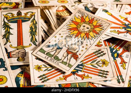 tarot, cartes de tarot, tarots, carte de tarot Banque D'Images