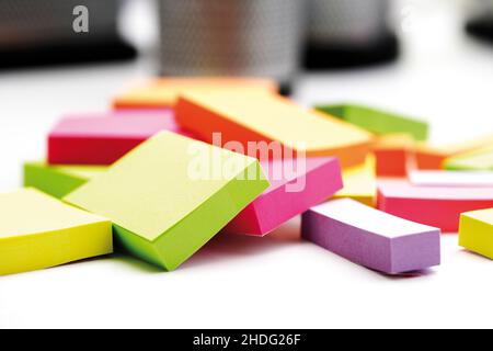 bloc-notes, note adhésive, note, bloc-notes, avis,notes adhésives Banque D'Images