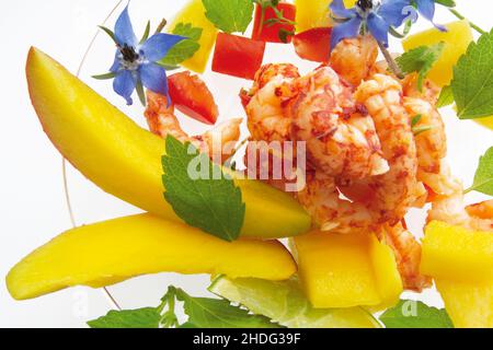 salade de crevettes, salades de crevettes Banque D'Images