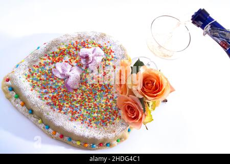 gâteau d'anniversaire, gâteau de massepain, gâteaux d'anniversaire, gâteaux de massepain Banque D'Images