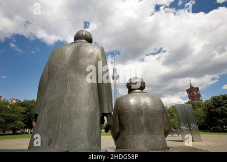 berlin, monument de marx engels Banque D'Images