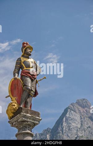 schwyz, brunnen-mändl, schwyzs Banque D'Images