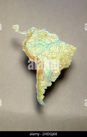 carte, amérique du sud, continent, cartes, latin,amérique latine, continents Banque D'Images