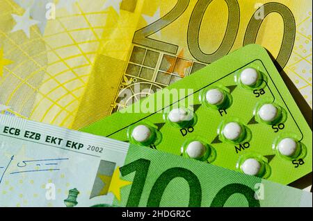 pilule contraceptive, pilules contraceptives Banque D'Images