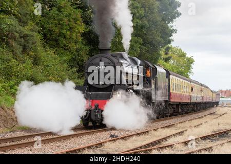 Un train à vapeur sur le North Yorkshire Moors Railway Banque D'Images