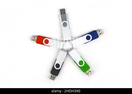 connecteur usb, clé usb, connecteurs usb, clés usb Banque D'Images