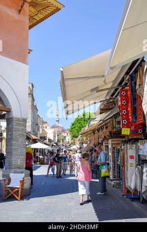 Rue 177, Sygrou, vieille ville, ville de Rhodes, Rhodes, Dodécanèse, Grèce Banque D'Images