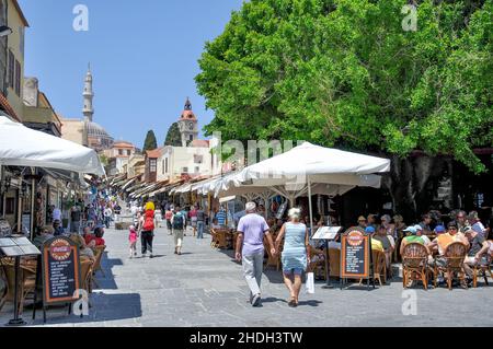 Rue 177, Sygrou, vieille ville, ville de Rhodes, Rhodes, Dodécanèse, Grèce Banque D'Images