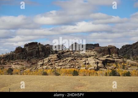 Vedauwoo formations rocheuses Wyoming Banque D'Images