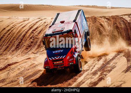 522 de Groot Richard (nld), Hulsebosch Jan (nld), Laan Mark (nld), pompiers équipe de Dakar, Iveco Magirus 4x4 DRNL, T5 FIA Camion, action pendant la phase 5 du Dakar Rally 2022 autour de Riyad, le 6th 2022 janvier à Riyad, Arabie Saoudite - photo Frédéric le Floch / DPPI Banque D'Images