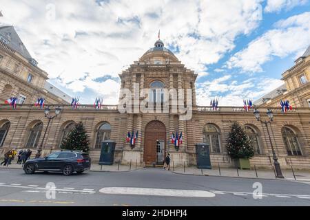 Paris, France.06th janvier 2022.Le Palais de Luxembourg où siège le Sénat à Paris, France, le 6 janvier 2022.Photo de Lionel Urman/ABACAPRESS.COM crédit: Abaca Press/Alay Live News Banque D'Images