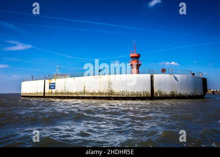 büsum, balise, entrée du port, büsums, balises,entrées du port Banque D'Images