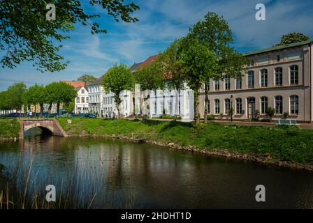 gracht, friedrichstadt, treene, bateaux Banque D'Images