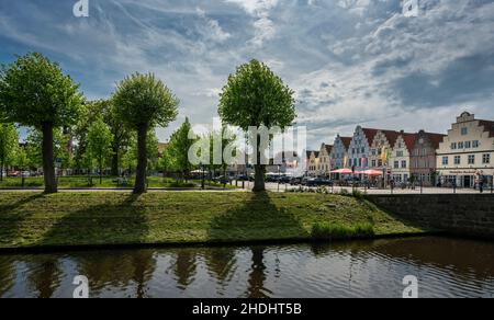 friedrichstadt, treene Banque D'Images