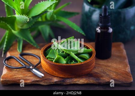 aloe vera, gel d'aloe vera, huile d'aloe vera, aloe veras, gels d'aloe vera Banque D'Images