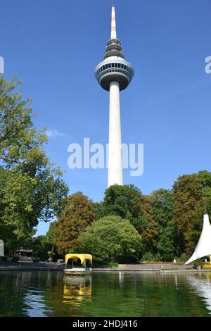 tour de télévision, mannheim, luisenpark, tours de télévision, mannheims Banque D'Images