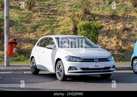 Galati, Roumanie - 15 septembre 2021 : 2021 Nouvelle Volkswagen Polo Banque D'Images