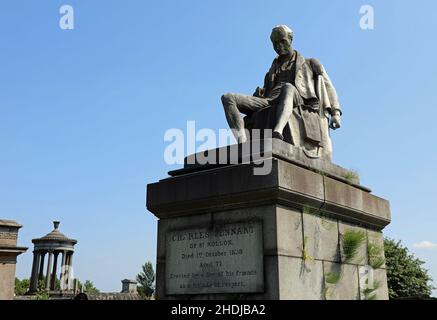 Monument Charles Tennant à la nécropole de Glasgow Banque D'Images