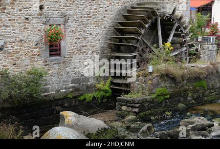 moulin à eau, roue de râper, moulins à eau, roues de râper Banque D'Images