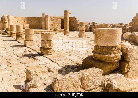 Ruine de l'église, parc national d'Avdat, ruines de l'église Banque D'Images
