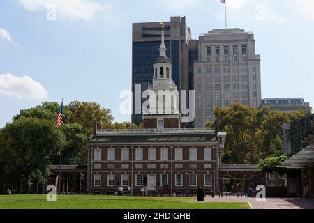 philadelphie, hall de l'indépendance, philadelphias, maison de l'état de pennsylvanie Banque D'Images