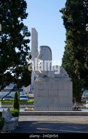 lisbonne, statue de cheval, belem, bonbons, statues de chevaux,ceintures de sécurité Banque D'Images