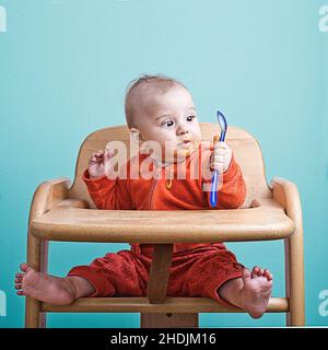 bébé, chaise pour enfants, babe, bébés, bébés humains,chaises pour enfants Banque D'Images