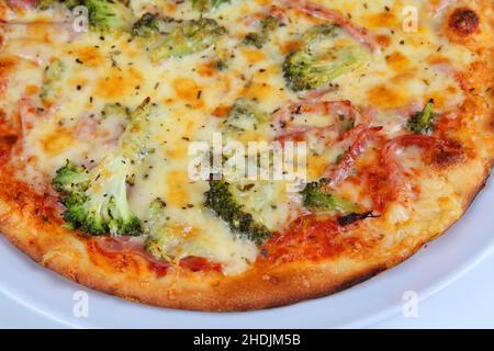 restauration rapide, brocoli, garniture de pizza, fastfood, broccoli Banque D'Images