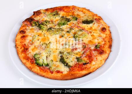 restauration rapide, brocoli, pizza, fastfood, broccoli,pizzas Banque D'Images