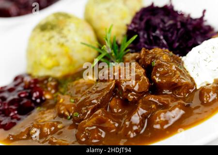 goulash sauvage, goulash de cerf, goulashs sauvages Banque D'Images