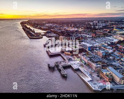 Vue sur Hull Marina Banque D'Images