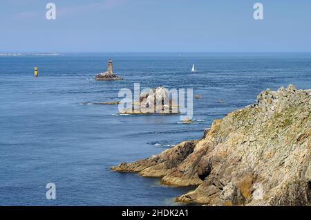 phare, pointe du raz, phare de la vieille, phares, pointe du raz Banque D'Images