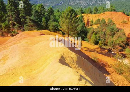 roussillon, roche ocre, roussillons, ockerfelsens Banque D'Images