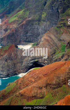 côte, îles hawaii, na pali, kauai, côtes Banque D'Images