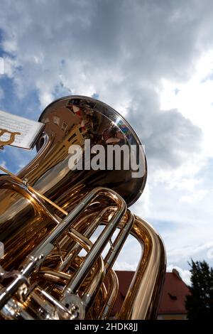 instrument en laiton, tuba, orchestre à vent, instruments en laiton, tubas,orchestres de vent Banque D'Images