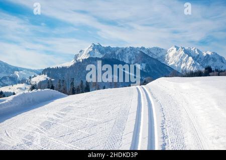 chaîne de montagnes, pistes de ski, chaînes de montagnes, pistes de ski Banque D'Images