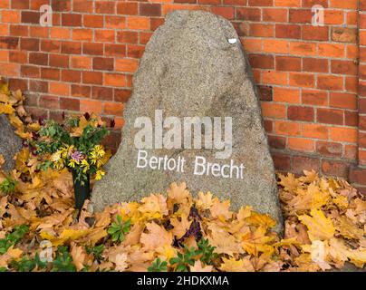 pierre tombale, bertolt brecht, pierres tombales, pierres tombales, pierres tombales,pierre tombale, pierres tombales Banque D'Images