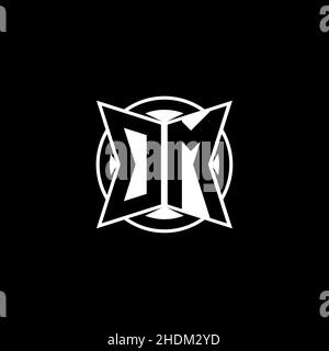 Lettre du logo OM Monogram au design simple et moderne.Logo rond monogramme. Illustration de Vecteur