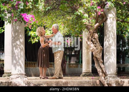 seniors actifs, danse, couple plus âgé, personnes âgées, fit,vieux, aînés, aînés, couples plus âgés Banque D'Images