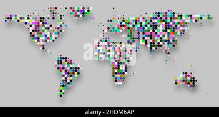 global, carte du monde, globals, cartes du monde Banque D'Images