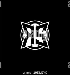 Lettre du logo monogramme RS au design simple et moderne.Logo rond monogramme. Illustration de Vecteur