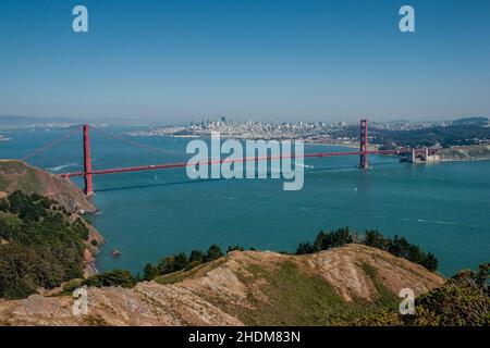 san francisco, pont de la porte d'or, san franciscos, ponts de la porte d'or Banque D'Images