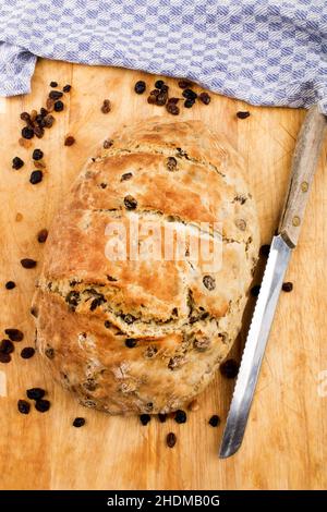 pain, pain aux raisins, pains aux raisins, pains aux raisins secs Banque D'Images