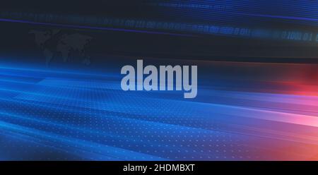 Un 3D rend le code binaire fond bleu, effet de transmission de données numériques. Transfert de Big Data technologies innovantes Banque D'Images