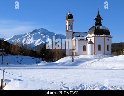 seefeld, seekirchl, église de la croix sainte, seefelds, seekirchls,churchs heiligkreuz Banque D'Images