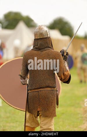 chevalier, chaîne de courrier, médiéval, jeux de chevalier, chevaliers,chaînes de courrier, médievals, jeu de chevalier Banque D'Images