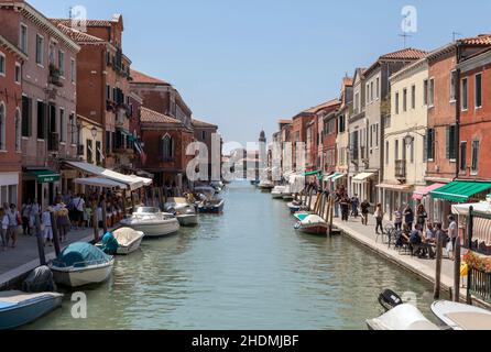 canal, touristes, venise, murano, canaux,tourisme, venise, muranos Banque D'Images