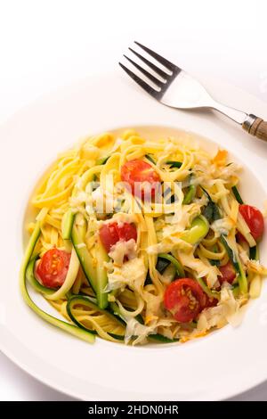 tagliatelle, végétarien, cuisine italienne, tagliatelles, végétariens,involtini, cuisine italienne, cuisine italienne Banque D'Images