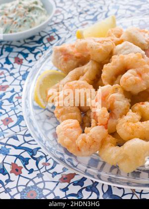 fruits de mer, frits, croûte, fritto misto di pesce, fruits de mer, frittés, croûtes, fritto misto di pesces Banque D'Images